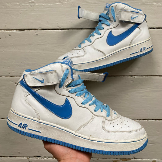 Nike Air Force 1 Mid UNC Baby Blue and White (UK 11)