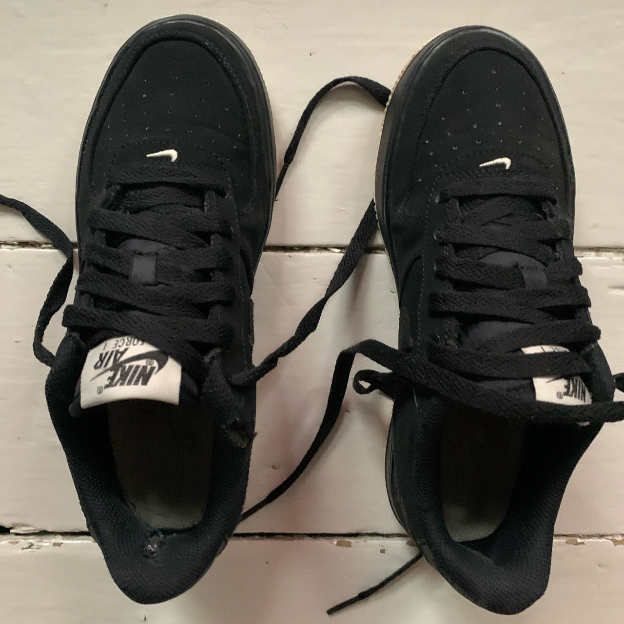 Nike Air Force 1 Black and White (UK 4)