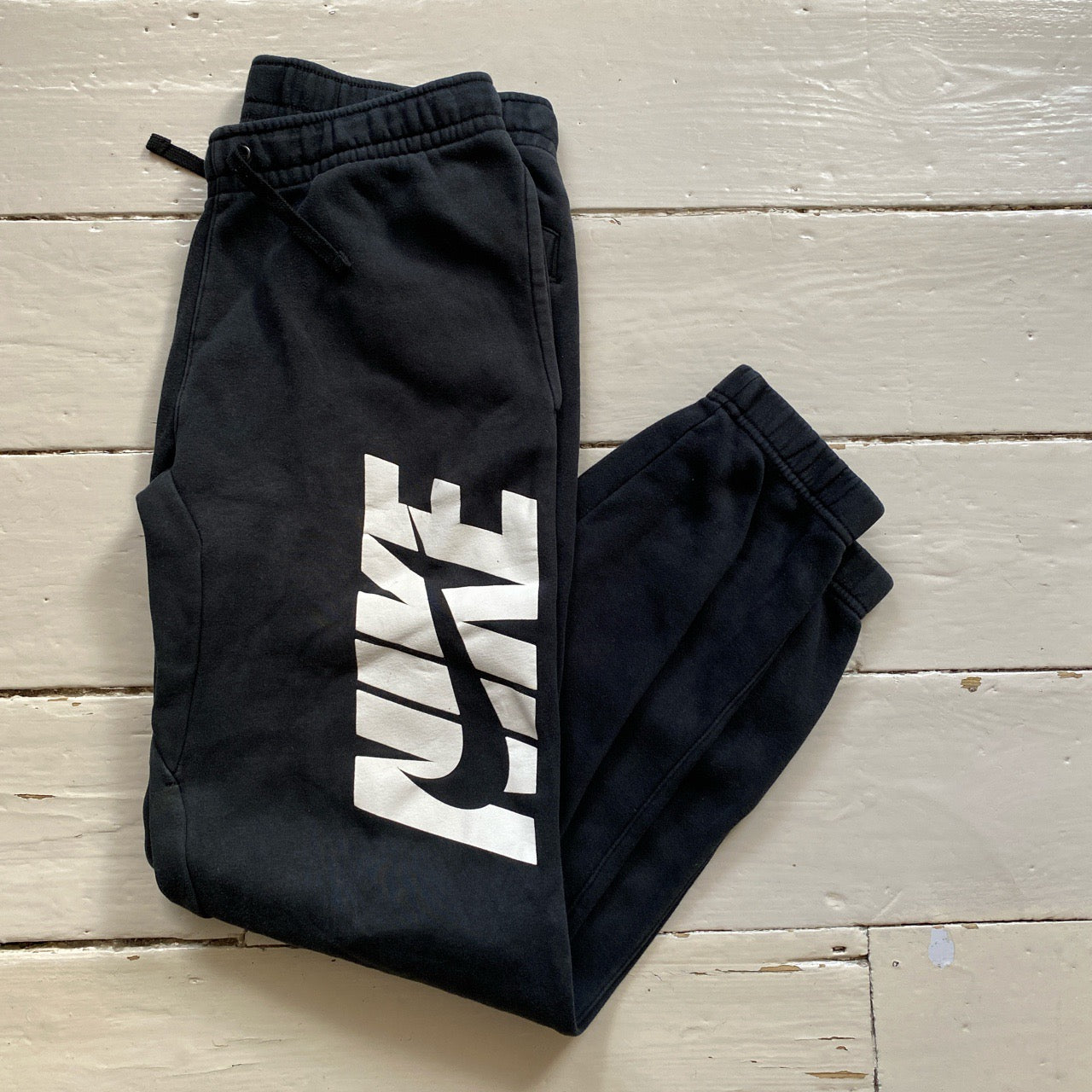 Nike Club Swoosh Black Joggers (Medium)