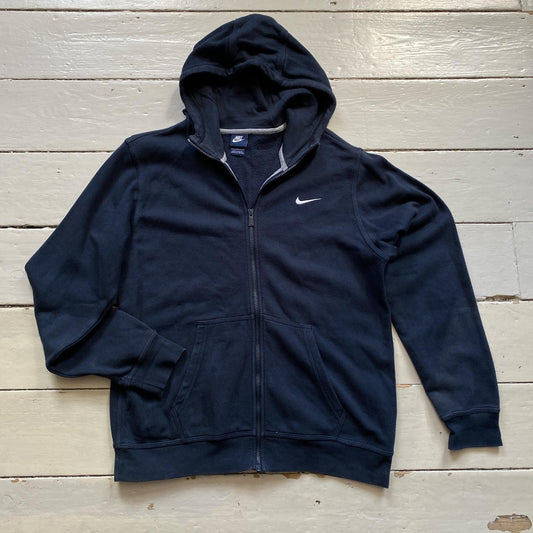 Nike Swoosh Navy Hoodie (Large)