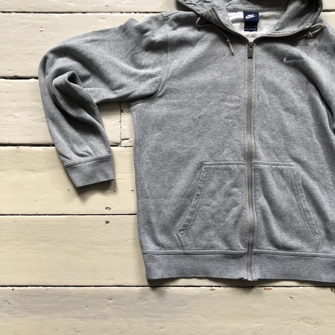 Nike Swoosh Grey Hoodie (Small)