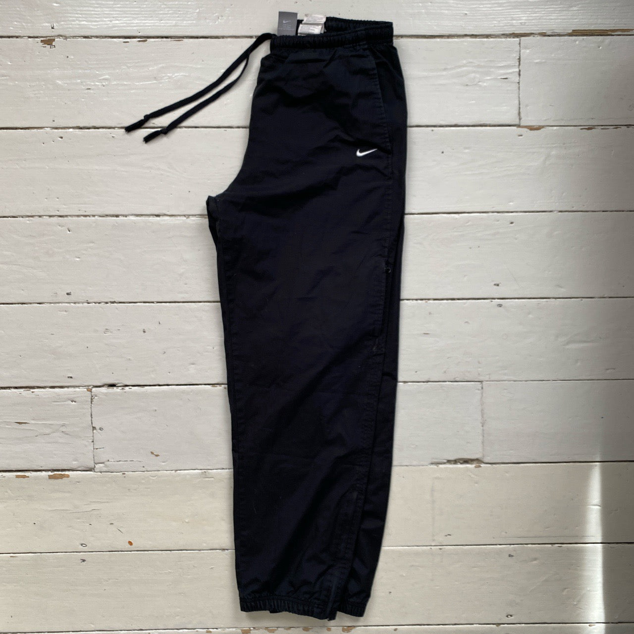 Nike White Swoosh Black Shell Bottoms (XL)