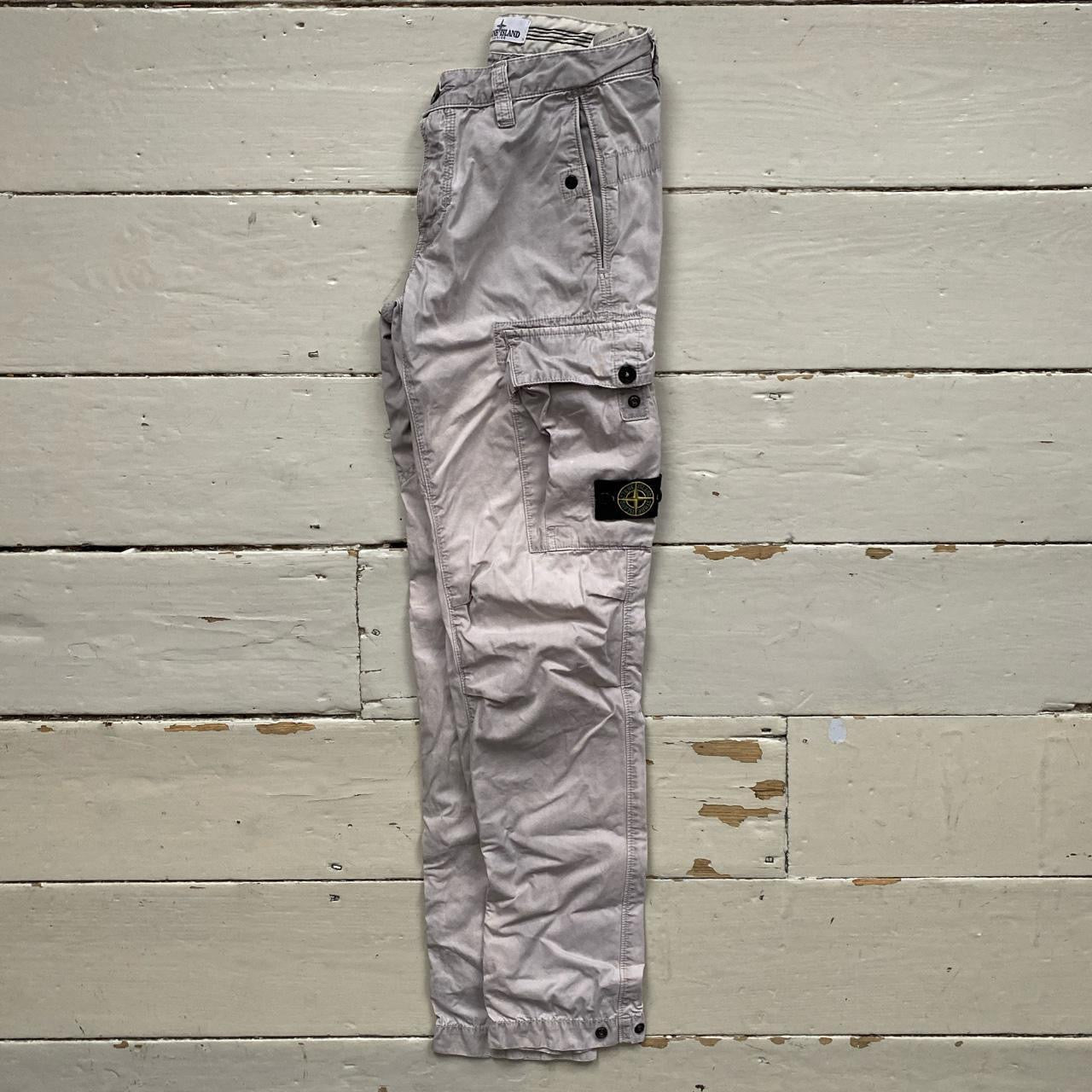 Stone Island Cream Junior Cargo Trousers (26W)