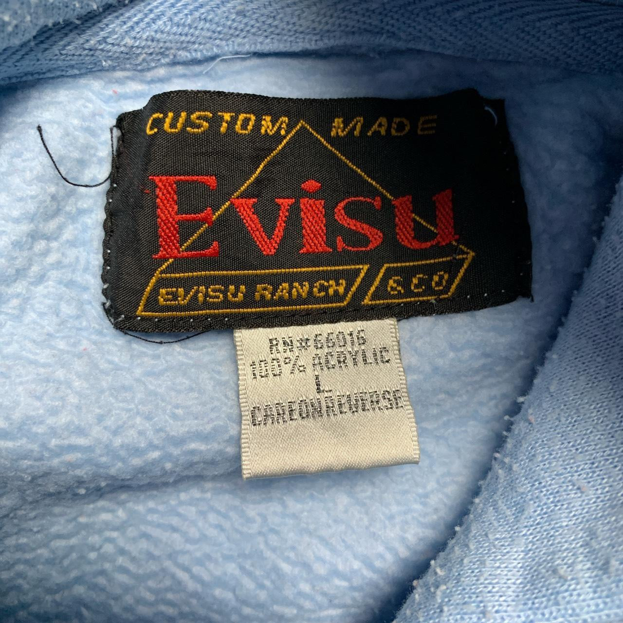 Evisu Big Swoosh Light Blue Hoodie (Large)