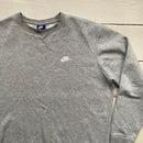 Nike Swoosh Grey and White Jumper (XL)