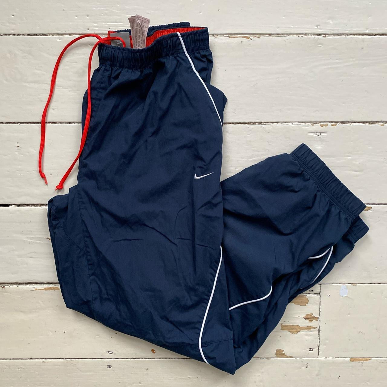 Nike Vintage Swoosh Navy Shell Bottoms (Large)