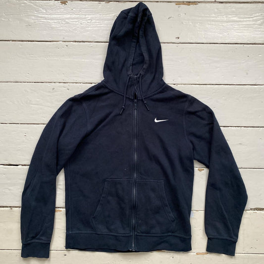 Nike Swoosh Navy Hoodie (Small)