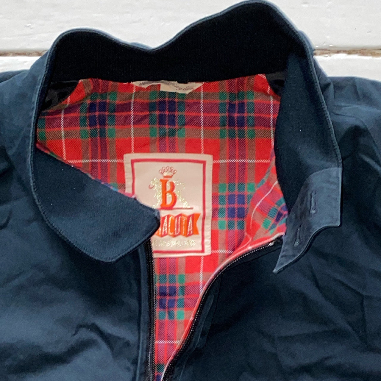 Baracuta Navy Bomber Jacket (Large)