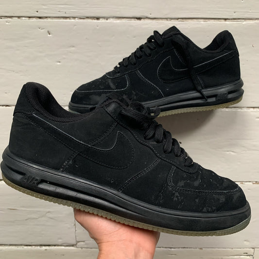 Nike Air Force 1 Black Lunar Suede (UK 9)