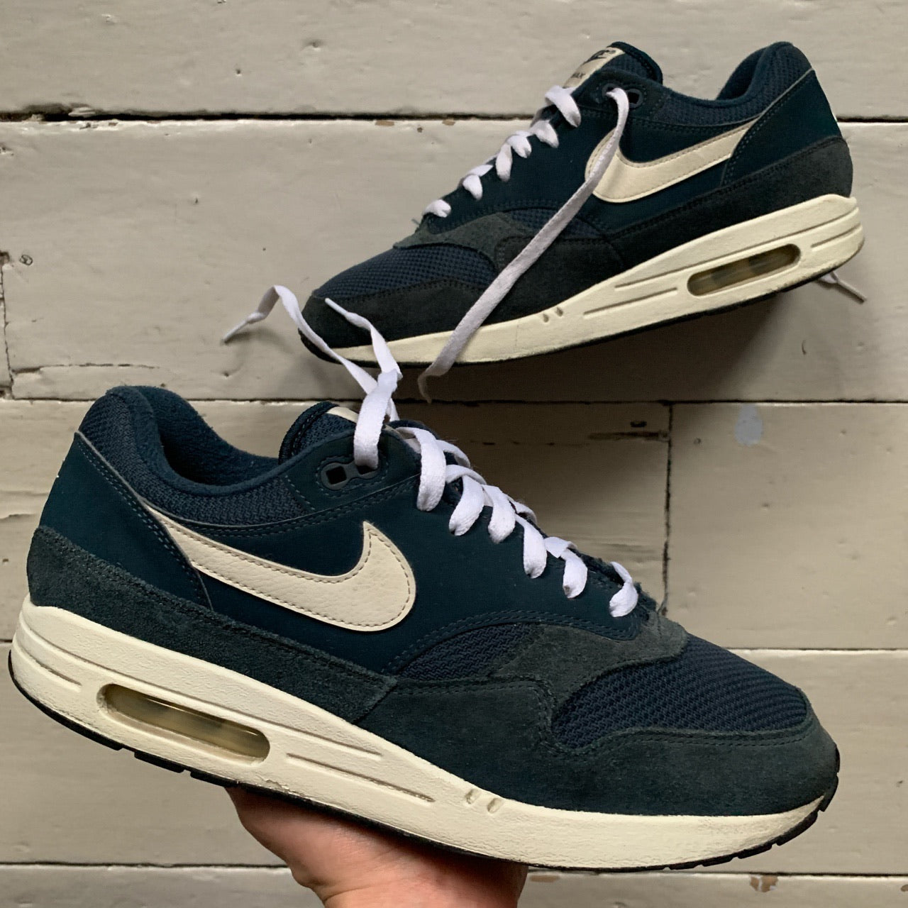 Nike Air Max 1 Navy and White (UK 10)