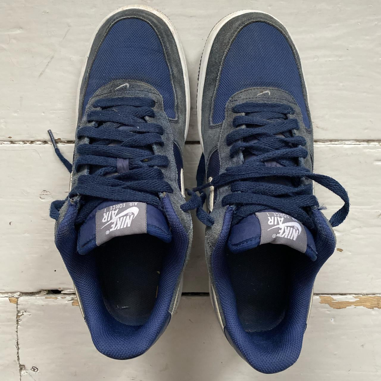 Nike Air Force 1 Navy and White (UK 9)