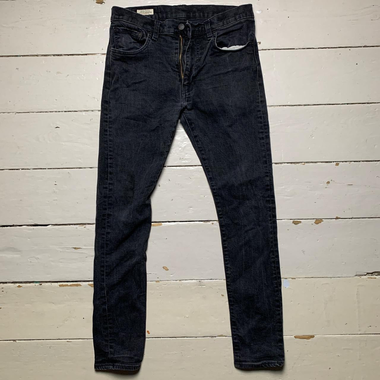 Levis 519 Black Skim Skinny Jeans (34/30)