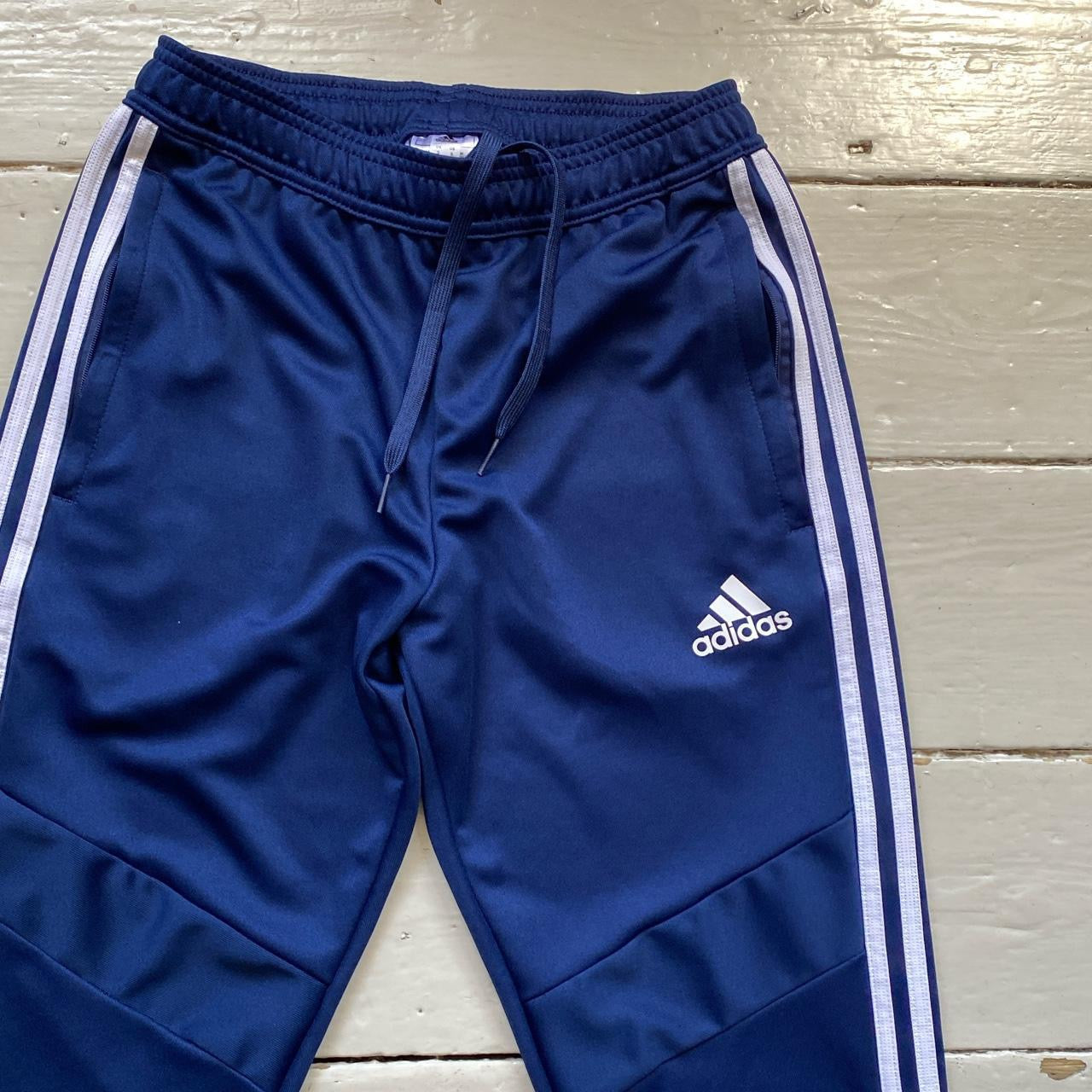 Adidas Navy Joggers (Small)