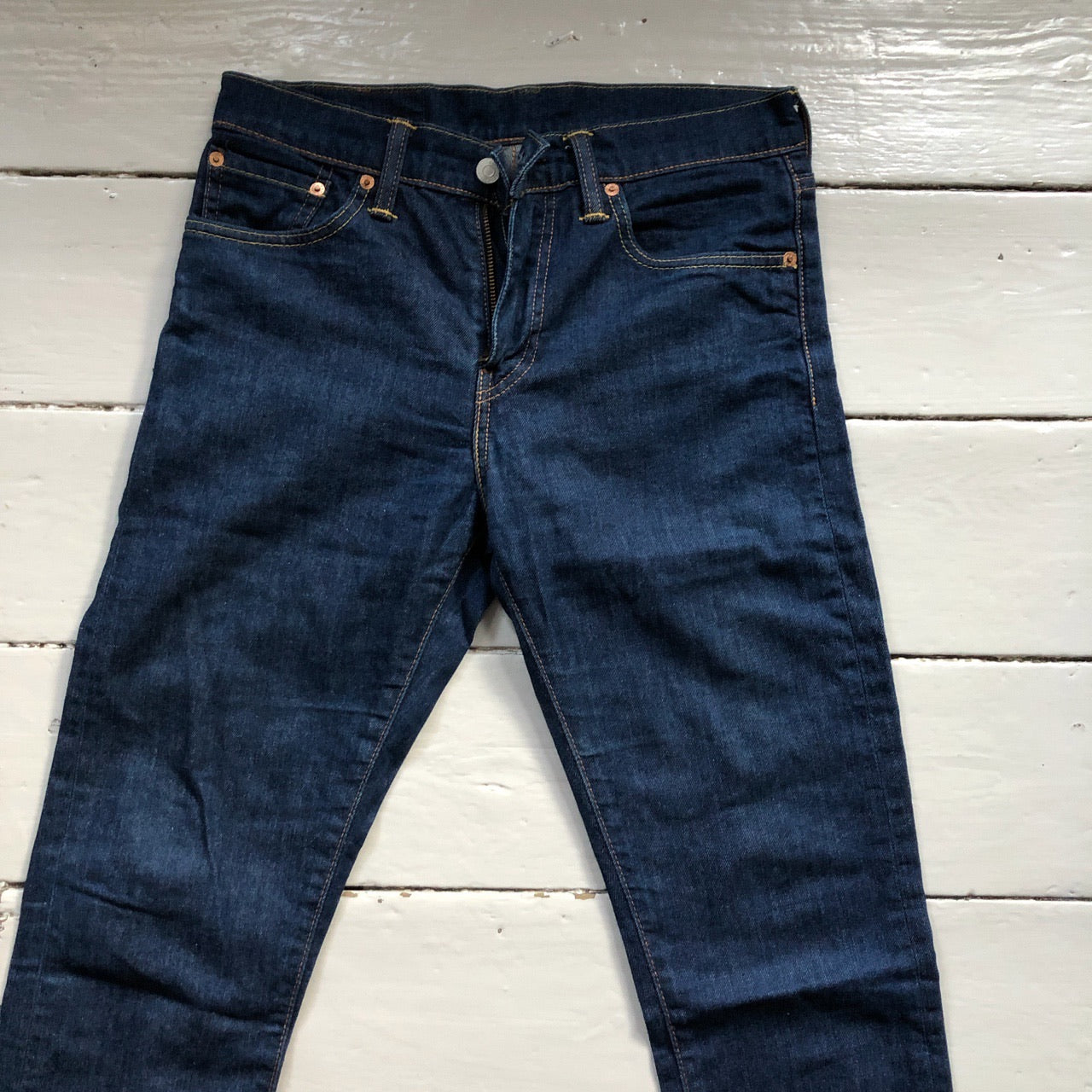 Levis 508 Slim Fit Navy Jeans (28/32)