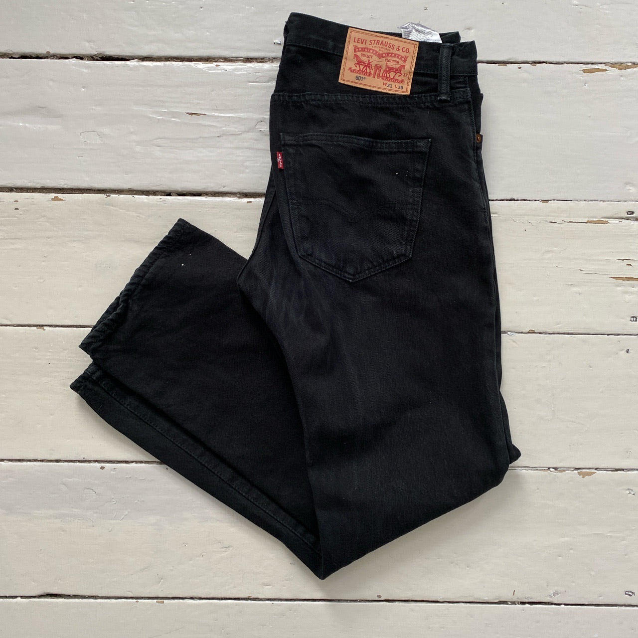 Levis 501 Black Jeans (31/30)
