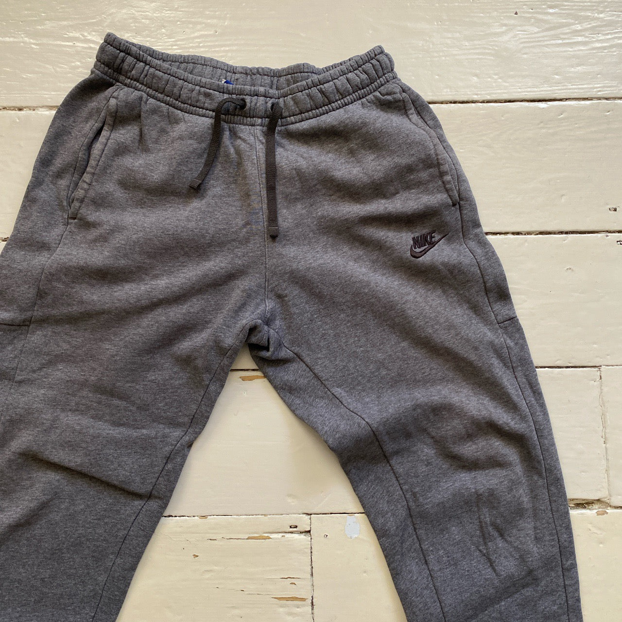 Nike Swoosh Grey Joggers (Medium)