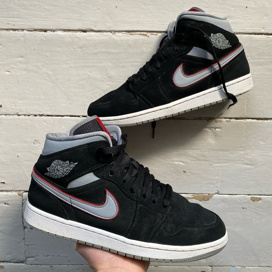 Nike Jordan 1 Mid Black Particle Grey (UK 9)
