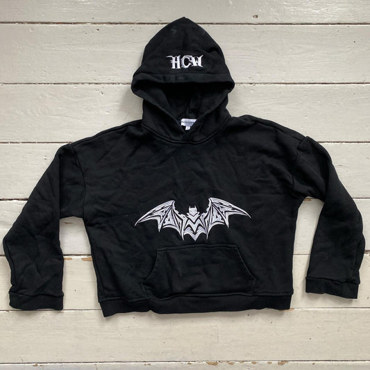 Heaven Can Wait Batwing Cropped Hoodie (Small)