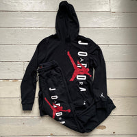 Air Jordan Black Tracksuit (Medium Hoodie, Small Bottoms)