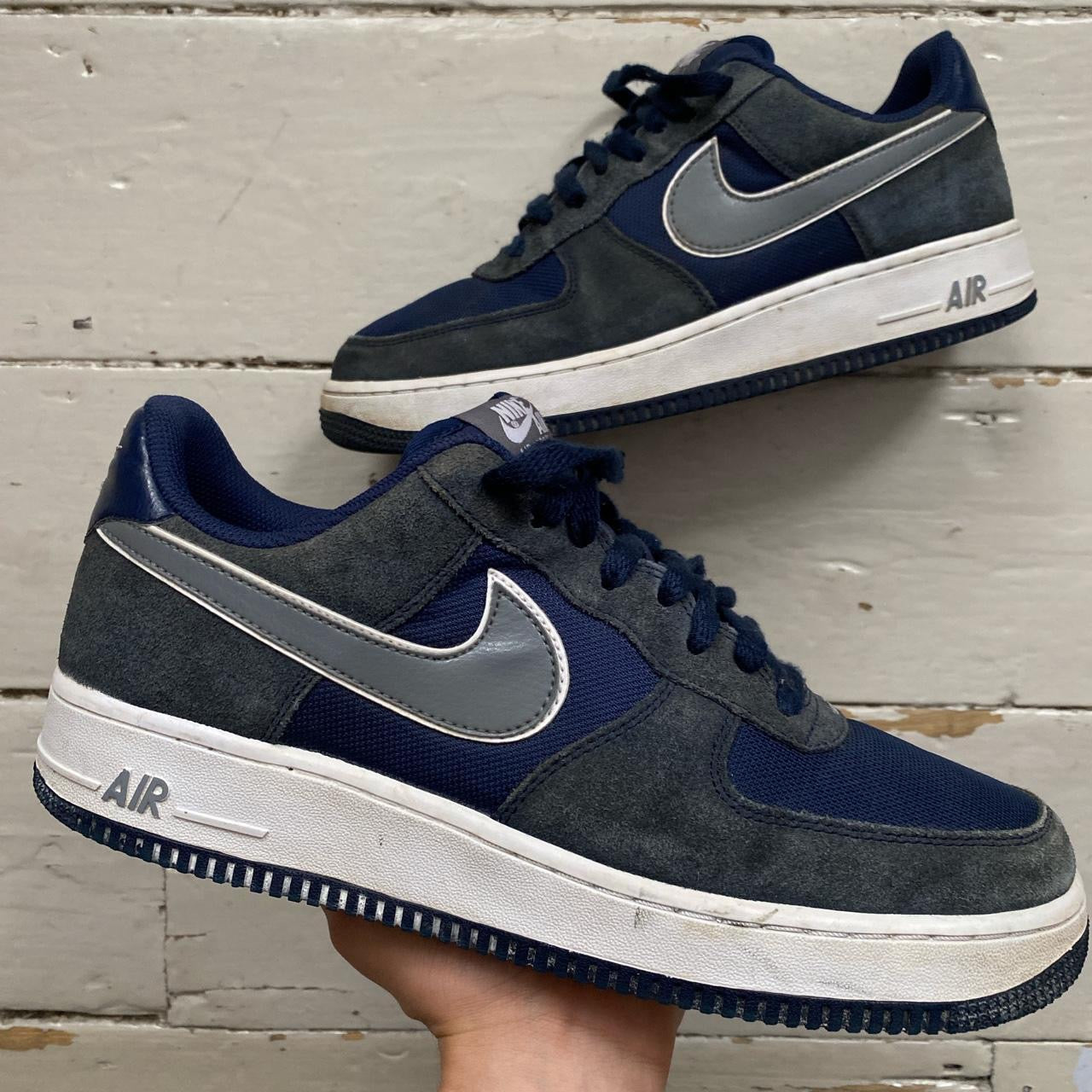 Nike Air Force 1 Navy and White (UK 9)