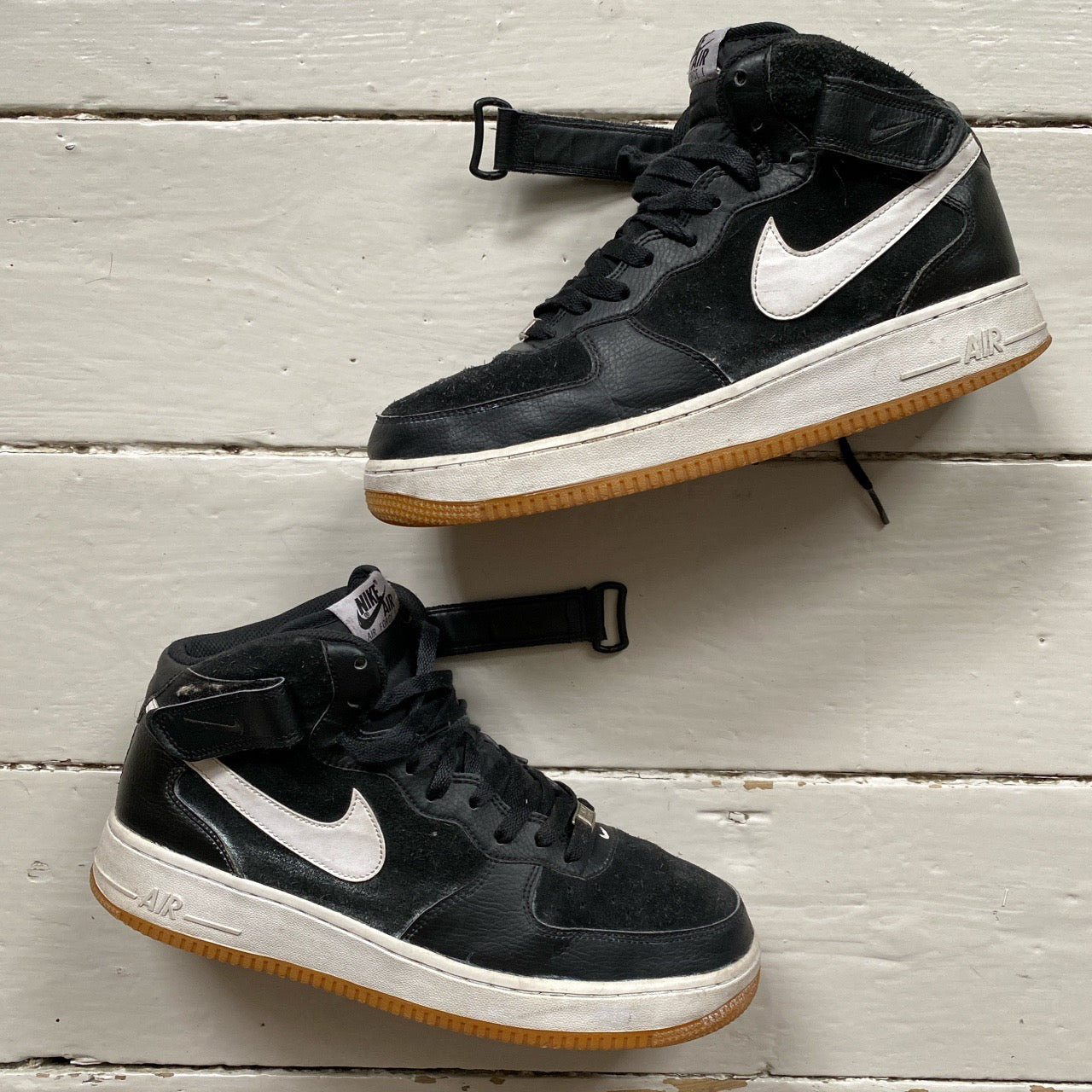 Nike Air Force 1 Mid Black and White (UK 9.5)
