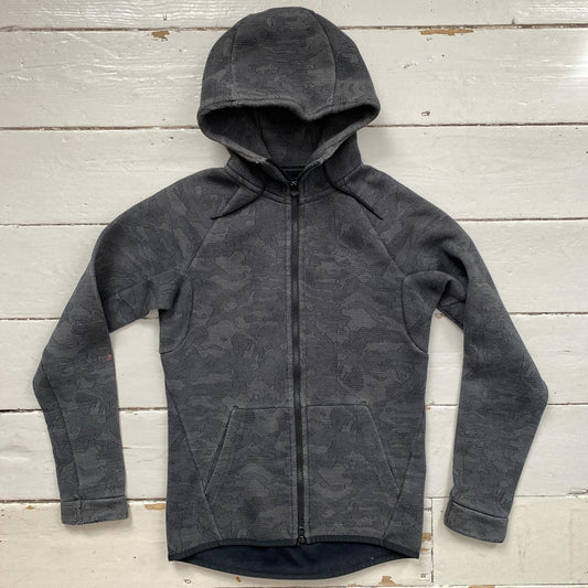 Nike Tech fleece Camouflage Grey Hoodie (Small)