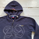 Akademiks A9 Vintage Navy and White Hoodie (XL)