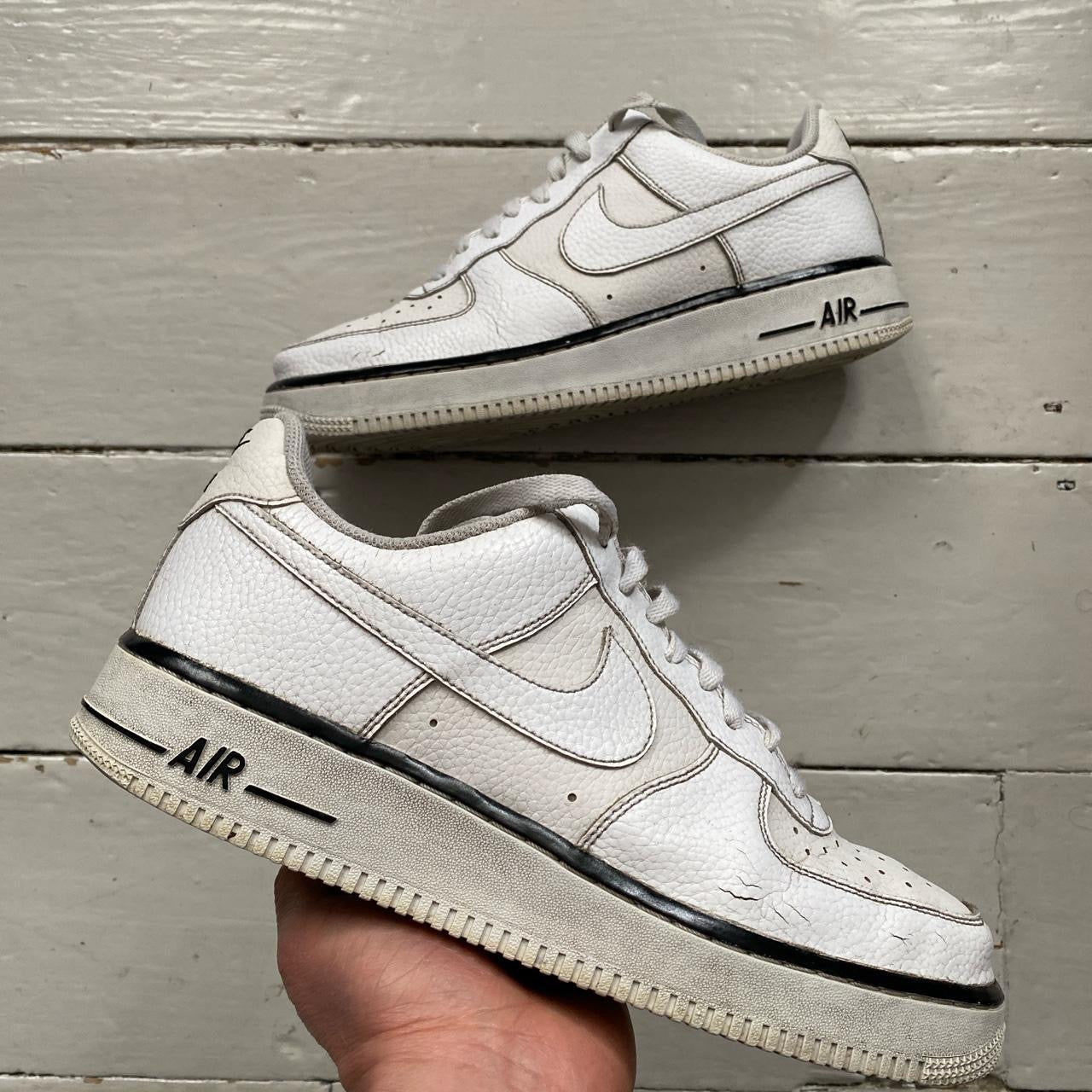 Nike Air Force 1 White and Black (UK 9)