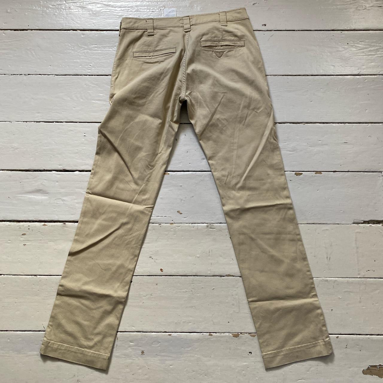 Armani Beige Casual Trousers (Size 14)