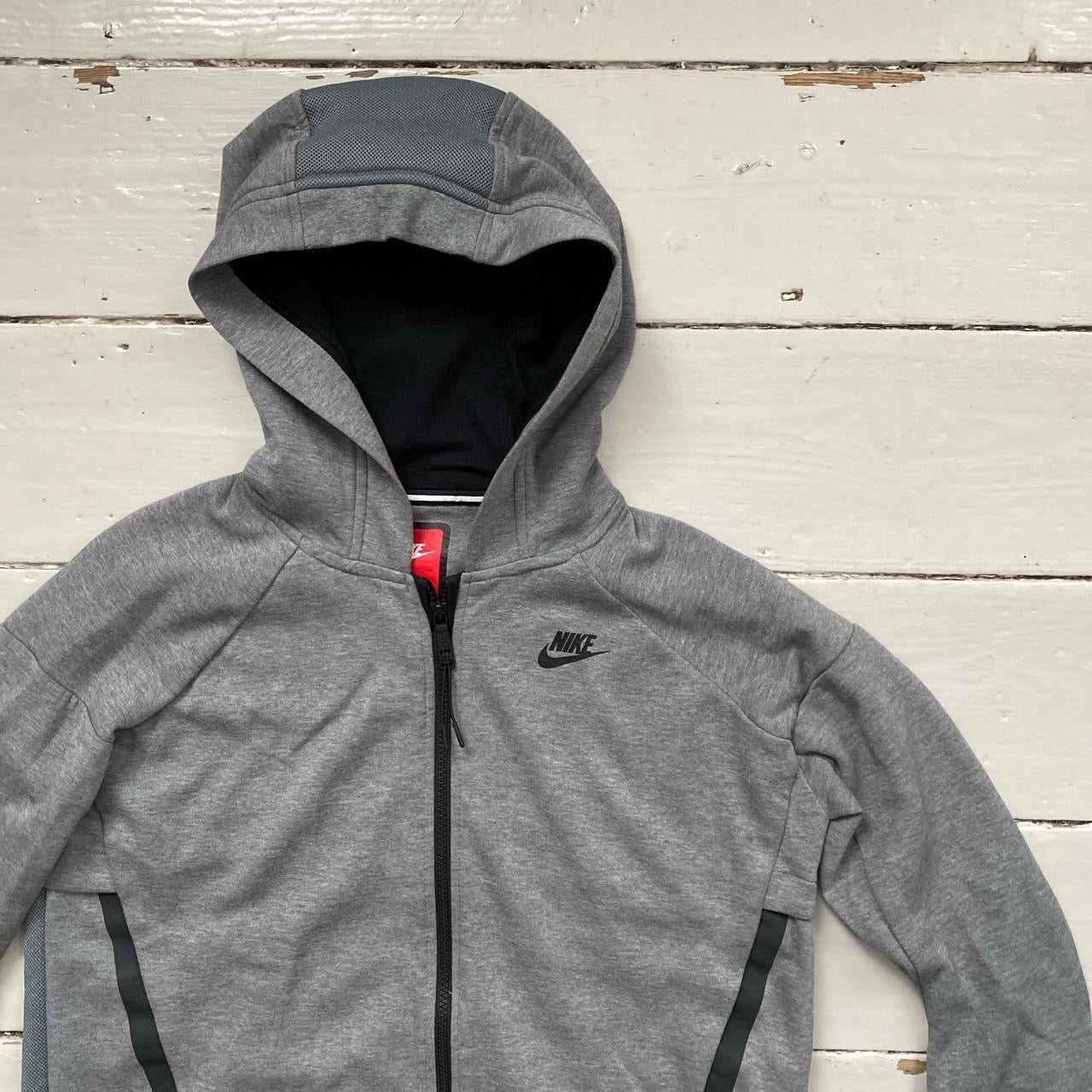Nike Tech Fleece Grey Long Hoodie (Small)