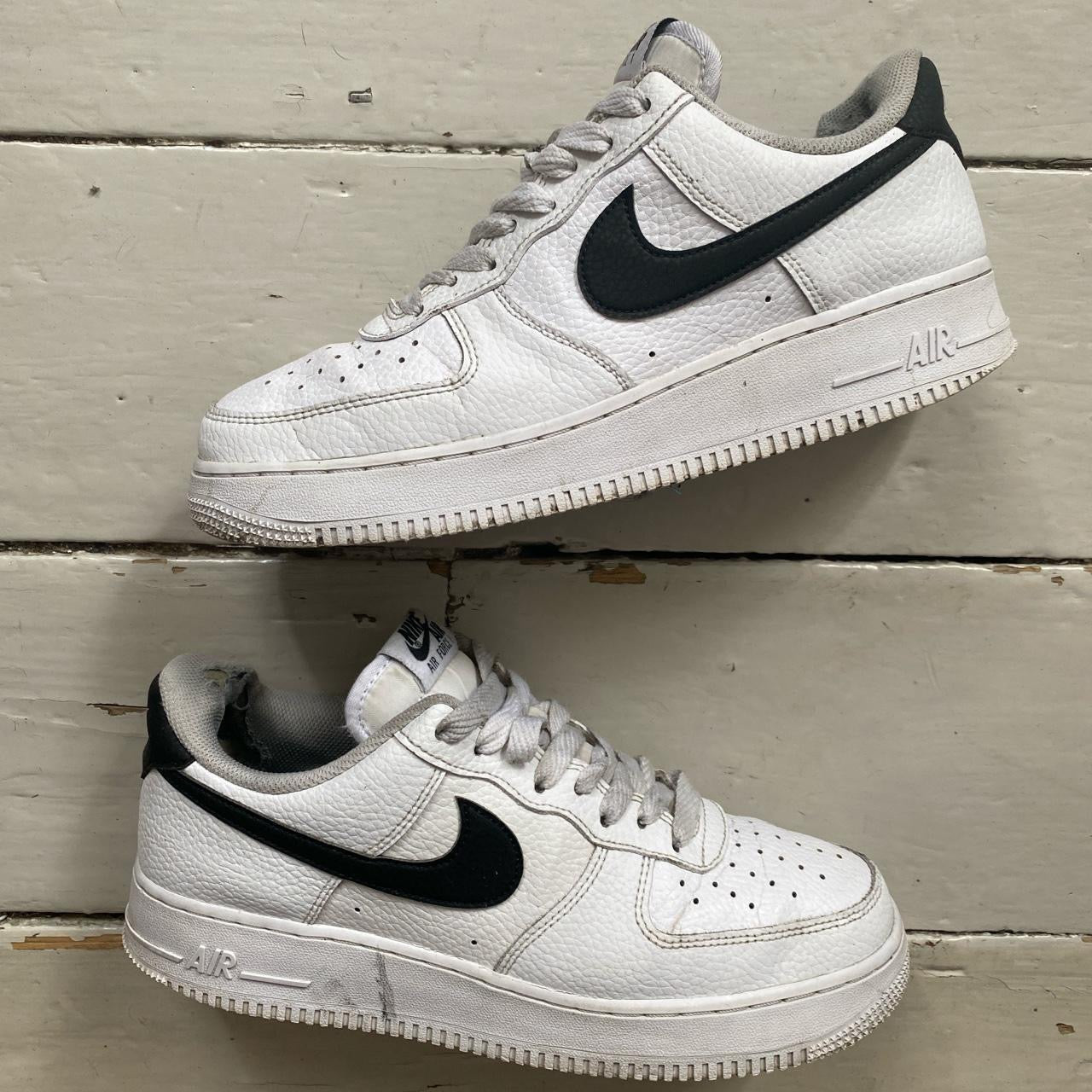 Nike Air Force 1 White and Black (UK 8)