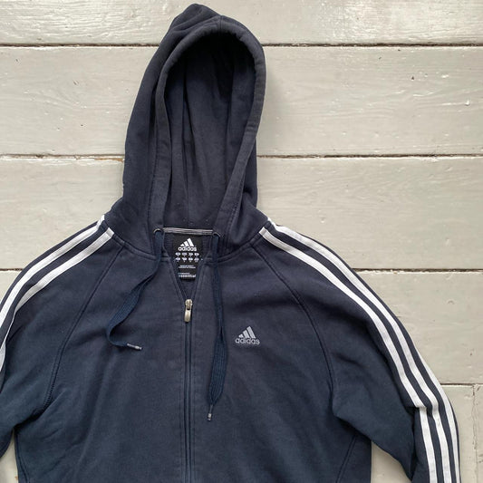 Adidas Performance Essentials Navy Hoodie (Small)