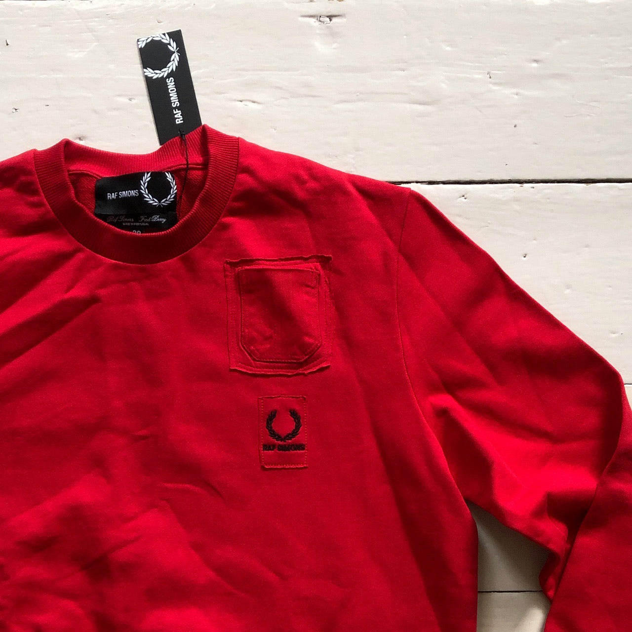 Raf Simons X Fred Perry Red Jumper (Small)