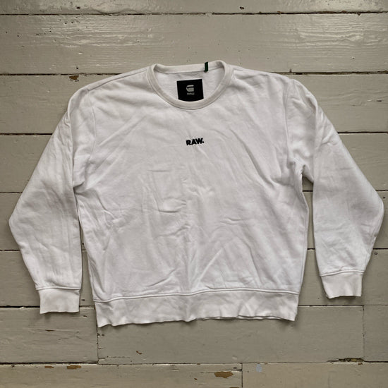 G Star Raw White Jumper (XL)