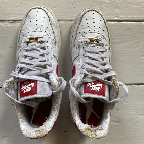 Nike Air Force 1 White and Red (UK 5.5)