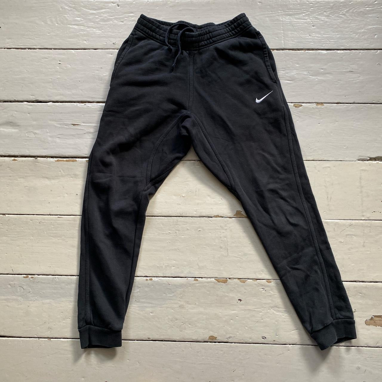 Nike Swoosh Black and White Joggers (Small)