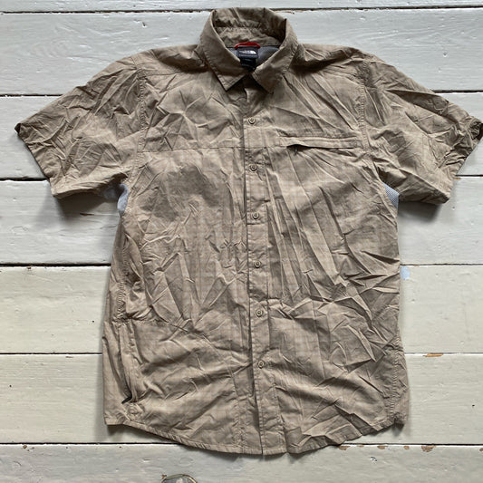 The North Face Beige Plaid Shirt (Medium)