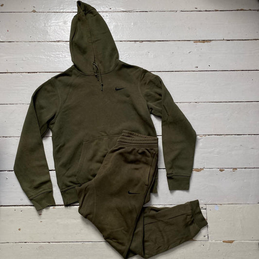 Nike Swoosh Olive Tracksuit (Small)