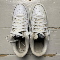 Nike Air Force 1 White and Black (UK 5.5)