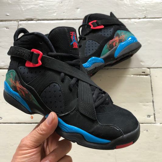 Jordan 8 Black Blue and Red (UK 5.5)