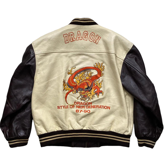 Dragon Top Gear Leather Vintage Jacket (XL)