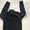Nike Black and White Swoosh Zip Up (Medium)
