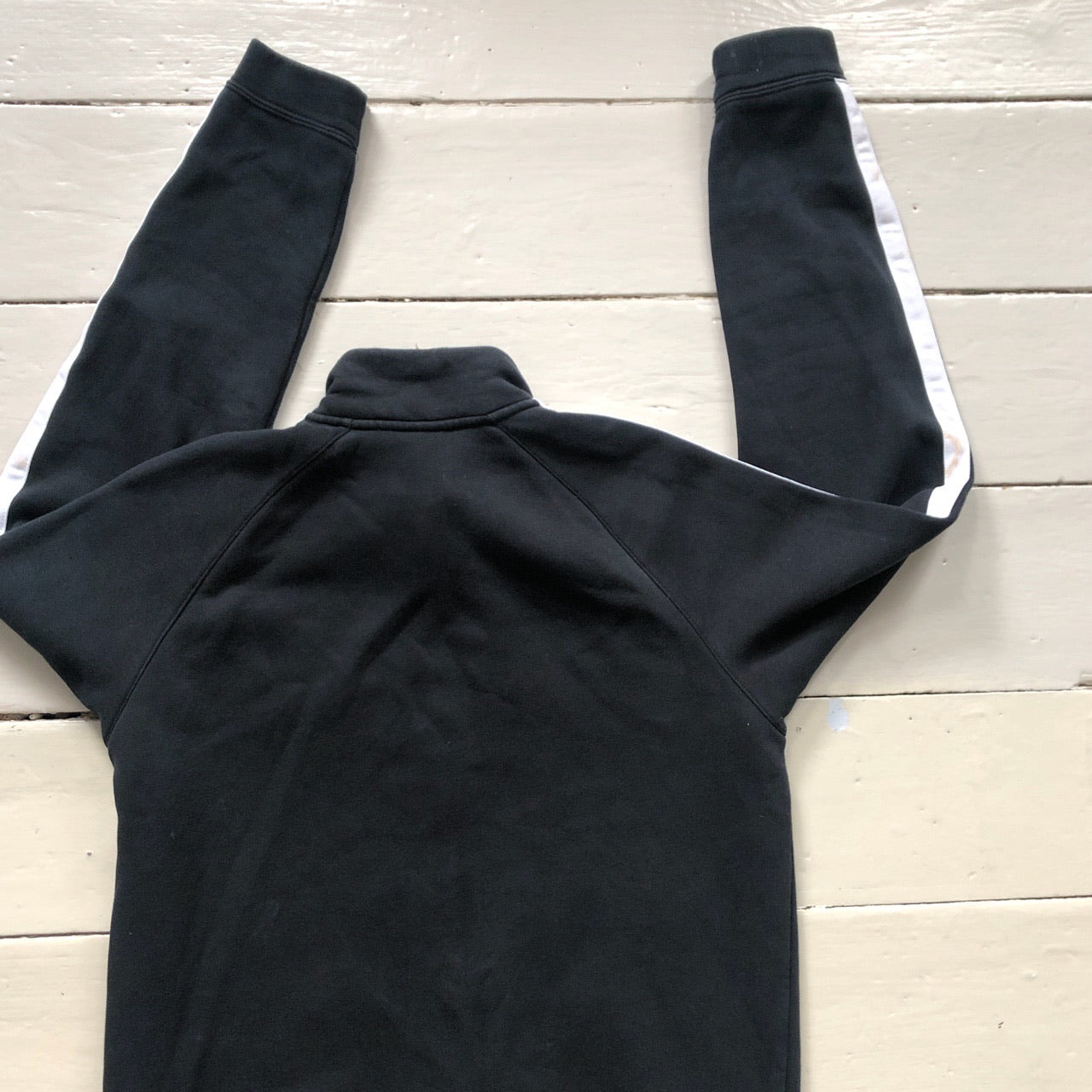 Nike Black and White Swoosh Zip Up (Medium)