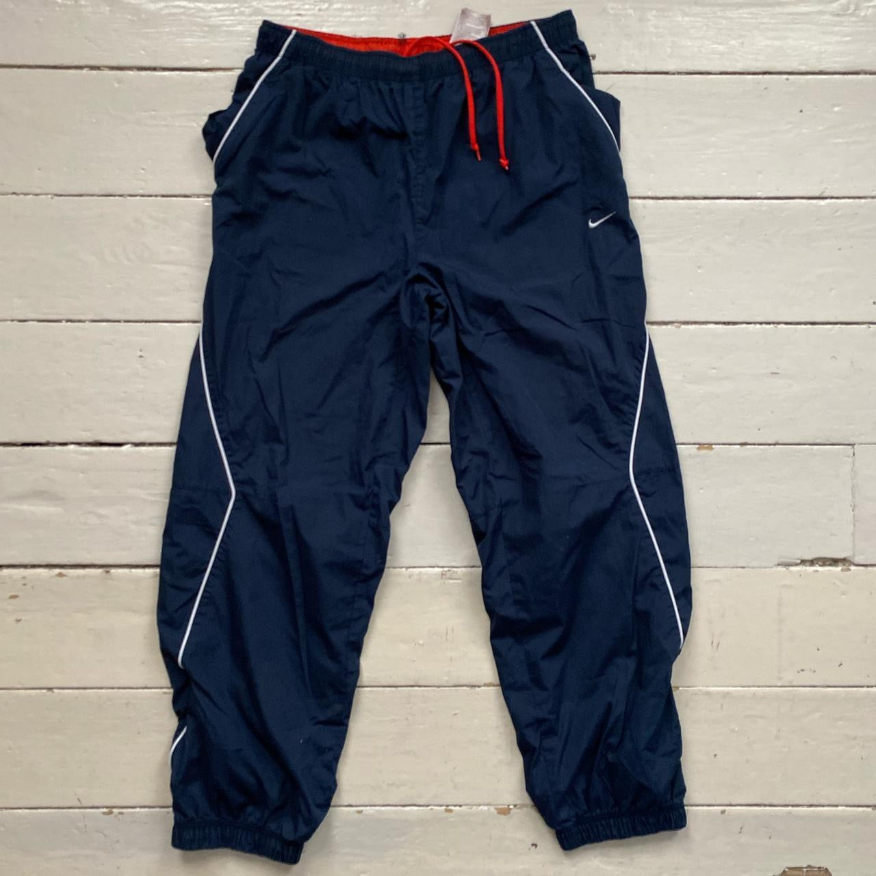 Nike Vintage Swoosh Navy Shell Bottoms (Large)