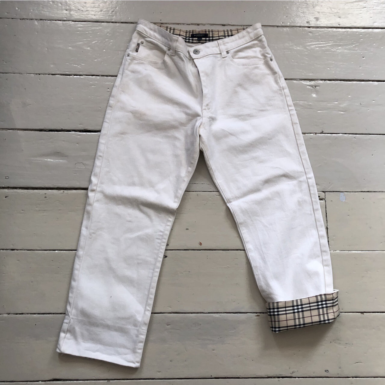 Burberry london nova check jeans (size 12)