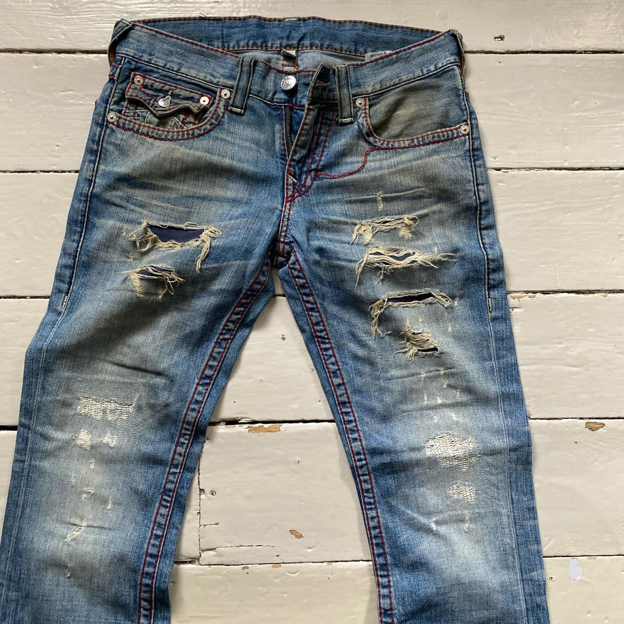 True Religion Straight Red Stitch Jeans (30/34)