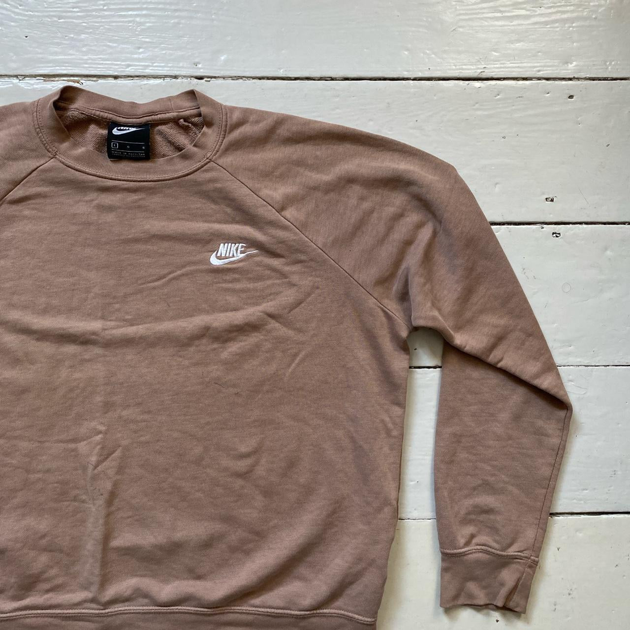 Nike Swoosh Brown Sweatshirt (Large)