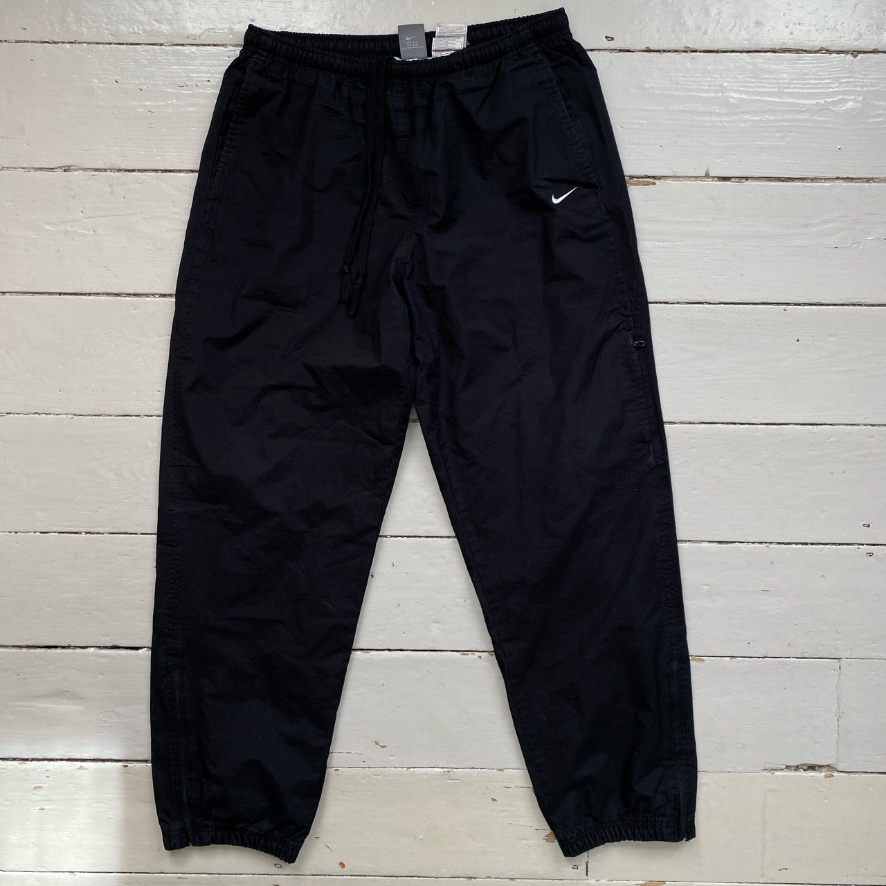 Nike White Swoosh Black Shell Bottoms (XL)