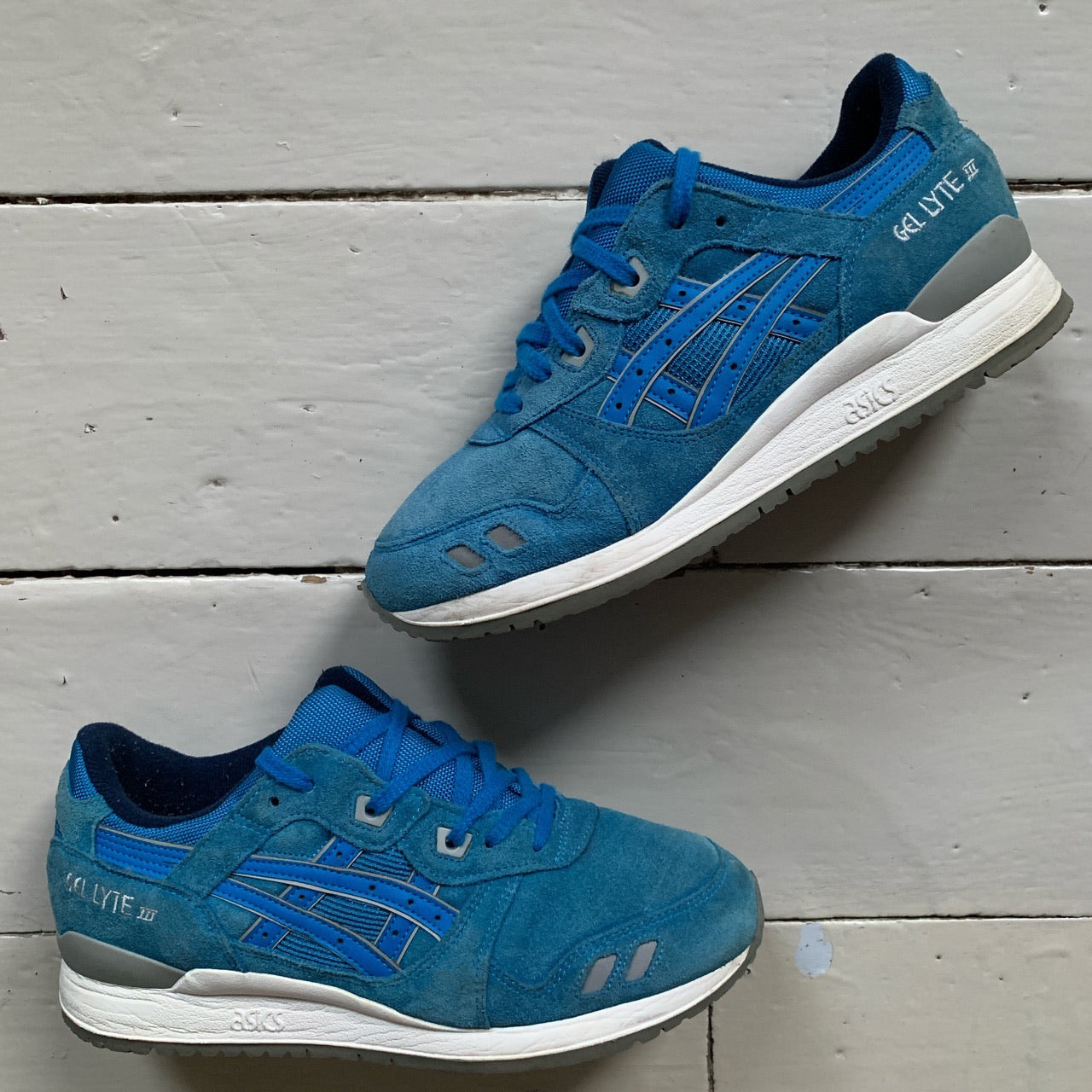 Asics Gel Lyte III Blue and White (UK 8)
