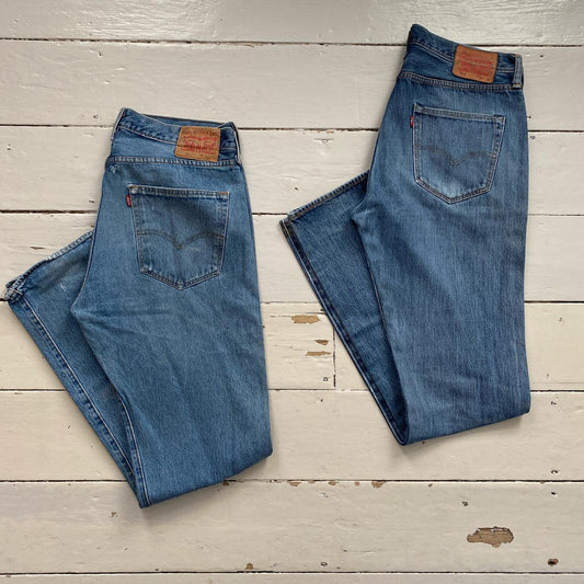 Levis Classic 501 Distressed Jeans